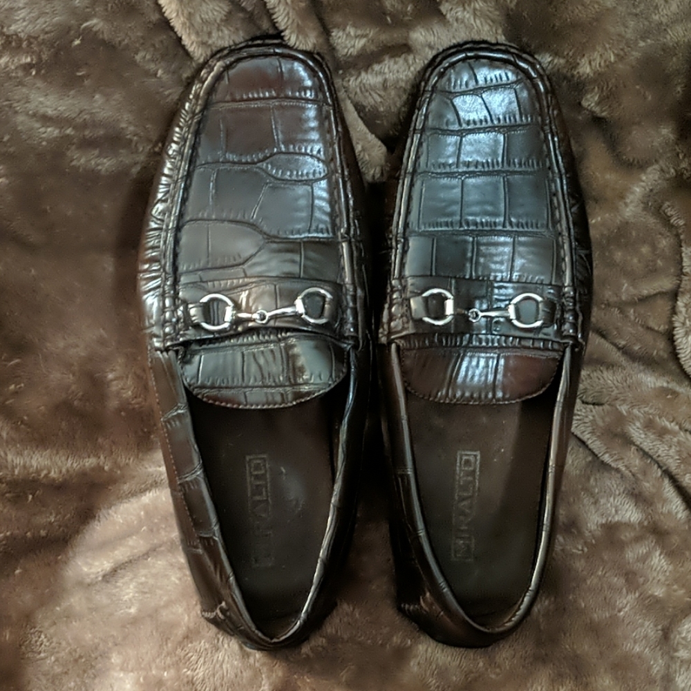 Men's Miralto Gator Style Brown 9.5 Slip On Shoes